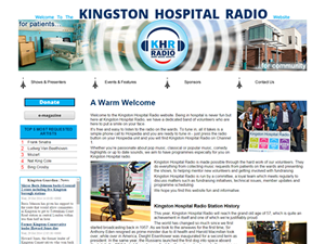 image of kingston hospital radio (KHR) website