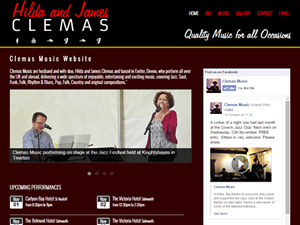 image of clemas music website